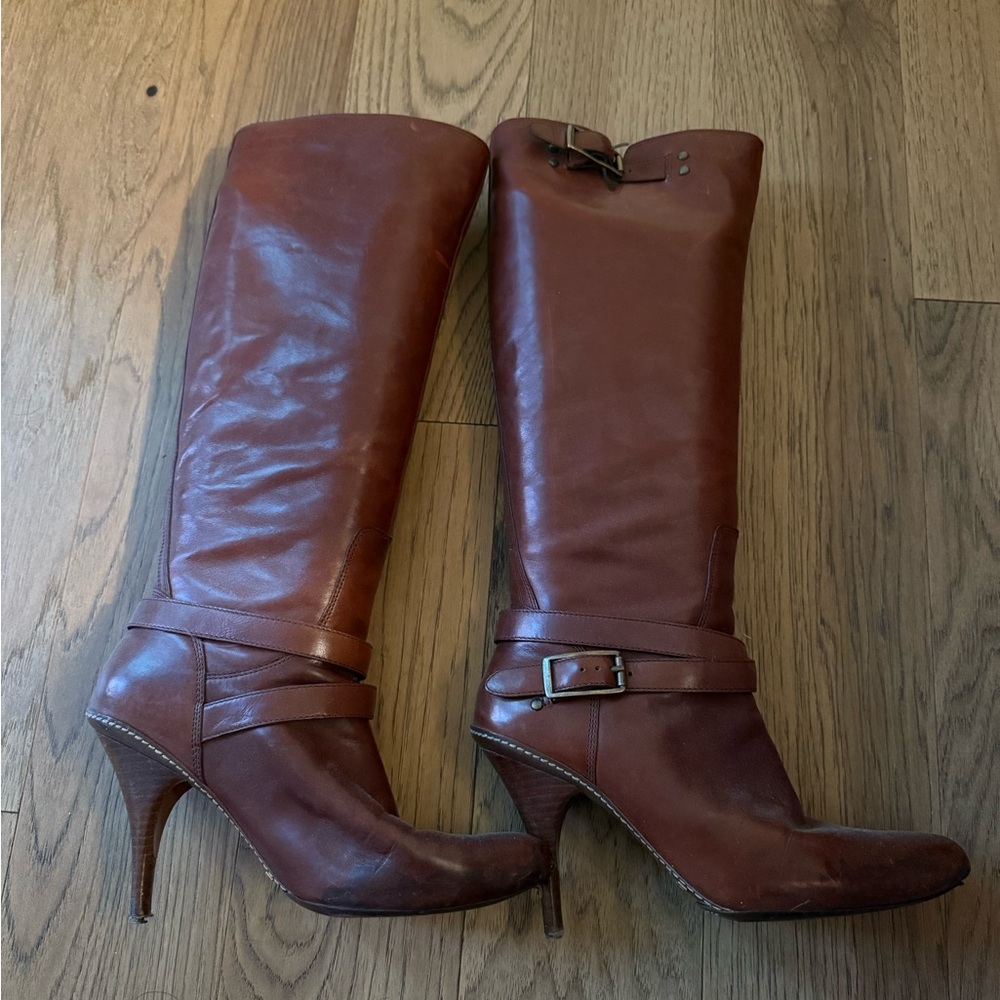 Cole Haan Brown Heeled Boots Timeless Design